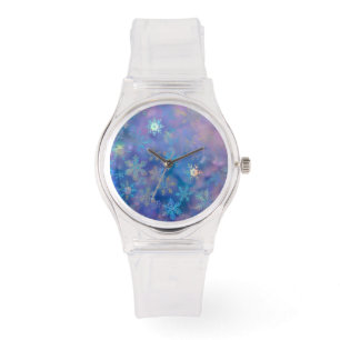 Iridescent snöflingor armbandsur