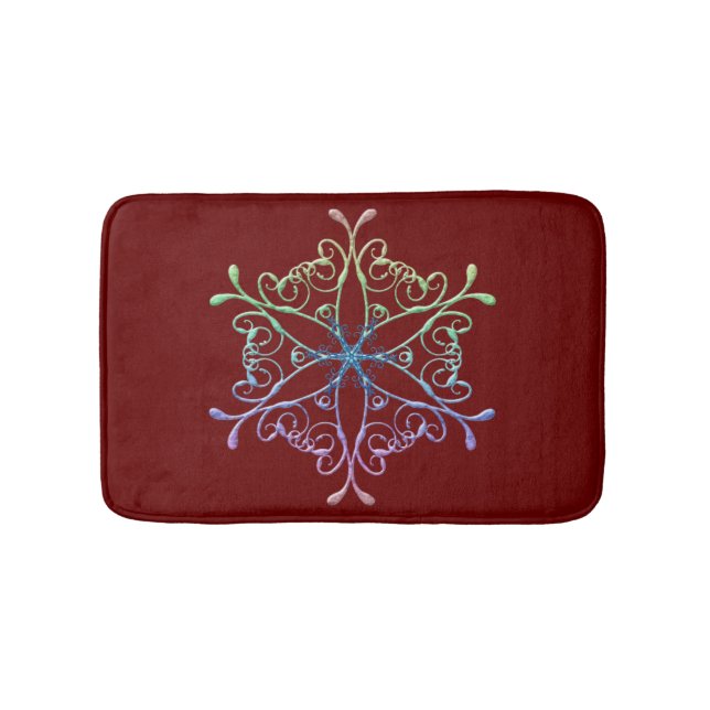 Iridescent Snowflake Bath Mat Badrumsmatta (Framsidan)