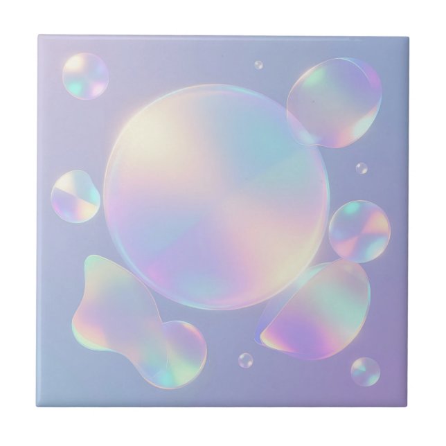 Iridescent Soap Bubble Dream Kakelplatta (Framsidan)