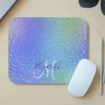 Iridescent Söt Personlig Monogram Musmatta<br><div class="desc">Den här konstruktionen innehåller inte glitter eller egentliga sekvenser. Det kan vara personlig i det område som tillhandahålls genom att ändra fotot och/eller text. Du kan också anpassa den genom att klicka på Anpassa den här mallen och sedan välja klicka för att anpassa ytterligare alternativ och ta bort eller ändra...</div>