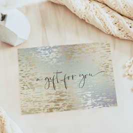 Iridescent Texturerat Modern Script Gift-certifika Visitkort