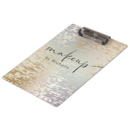 Iridescent Texturerat Modern Script Makeup Monogra