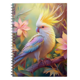Iridescent Vinge Cockatiel Fantasy Bird Anteckningsbok