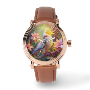 Iridescent Vinge Cockatiel Fantasy Bird Armbandsur