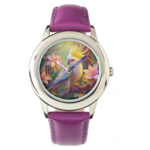 Iridescent Vinge Cockatiel Fantasy Bird Armbandsur