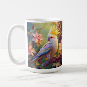 Iridescent Vinge Cockatiel Fantasy Bird Kaffemugg