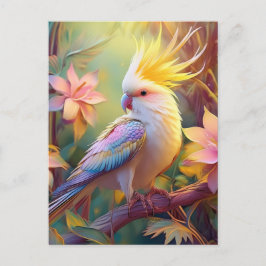 Iridescent Vinge Cockatiel Fantasy Bird Vykort