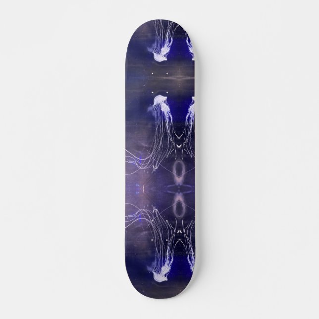 Iridescent White Jellyfish, 7 3/4-tums Skateboard  (Framsida)
