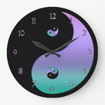 Iridescent Yin Yang Clock
