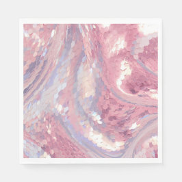 Iridesecent Pink and Purple Sequin Pappersservett