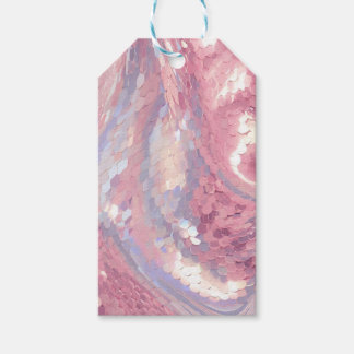 Iridesecent Pink and Purple Sequin Presentetikett