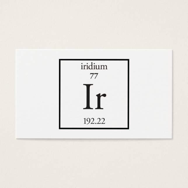 Iridium Visitkort (Framsidan)