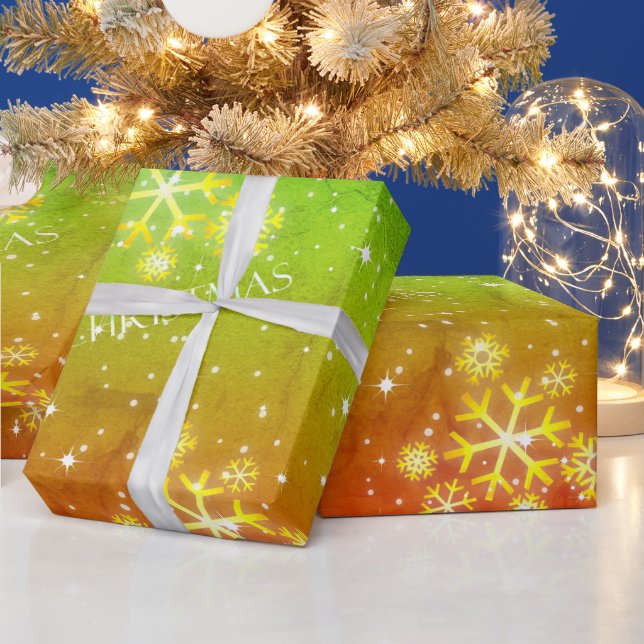 Irie Gradient Grunge med Snöflingor på jul Presentpapper (Helgdagar)