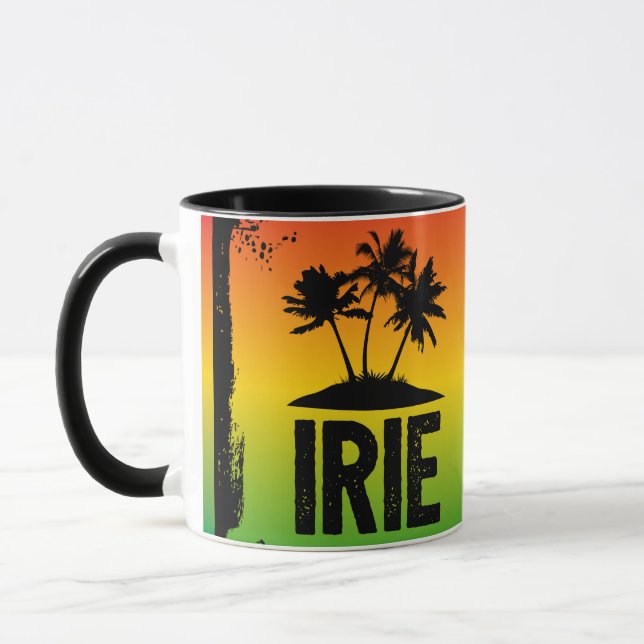 IRIE Jamaican Rastafarian Flagga Färg Caribbean Mugg (Vänster)