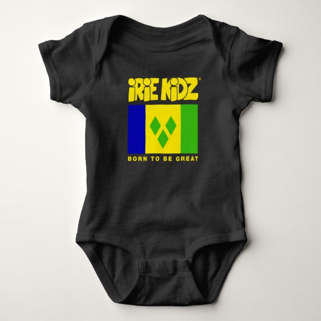 iRiE KiDZ® 'St. Vincent Flagga, Bodykostymer T Shirt (Framsida)