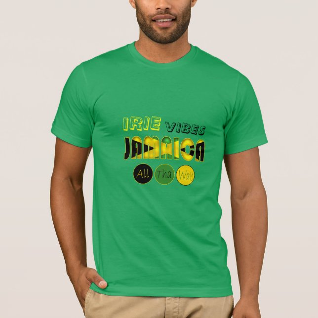 Irie VibesJamaica hela vägen T skjorta T-shirt (Framsida)