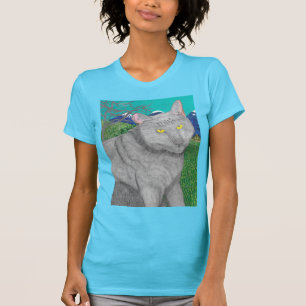 Irina katten och beskåda av den monteringsBaldy T Shirt