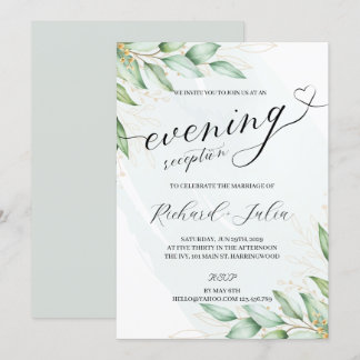 IRINA Kvällsbrollopsfest Invitation Inbjudningar