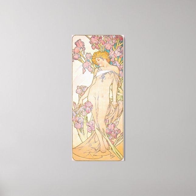 Iris (1897) av Alphonse Mucha Canvastryck (Framsida)