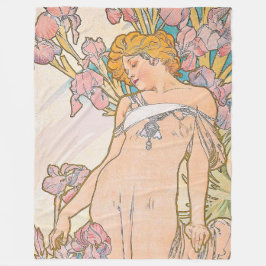 Iris (1897) av Alphonse Mucha Fleecefilt