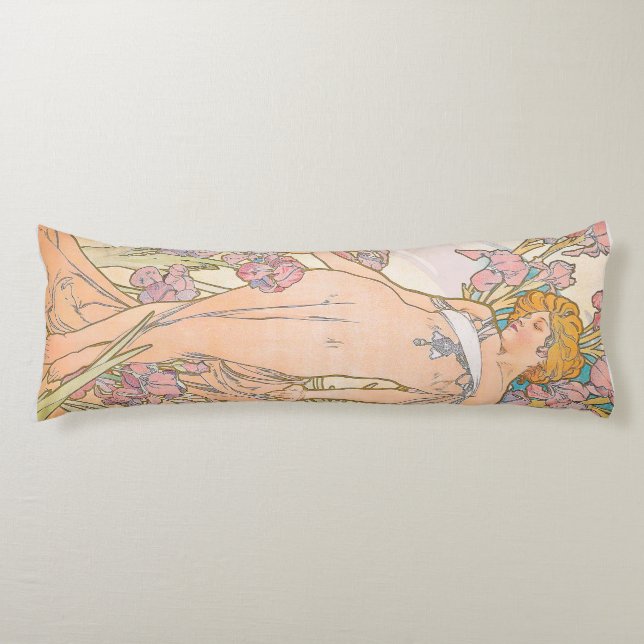 Iris (1897) av Alphonse Mucha Kroppskudde (Framsidan)