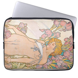 Iris (1897) av Alphonse Mucha Laptop Fodral