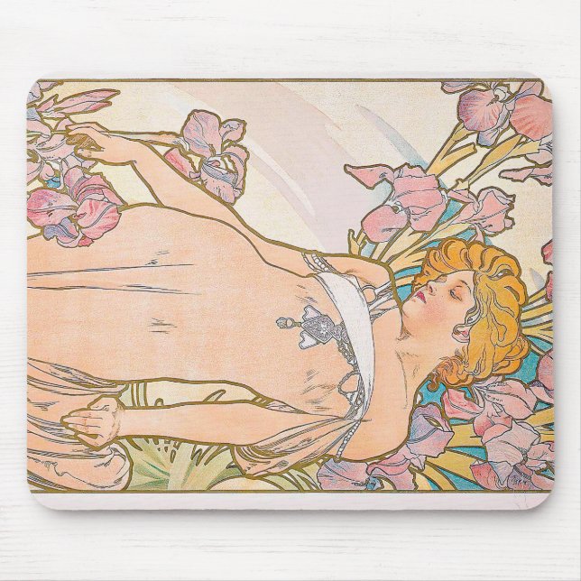 Iris (1897) av Alphonse Mucha Musmatta (Framsidan)