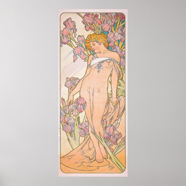 Iris (1897) av Alphonse Mucha Poster (Framsidan)