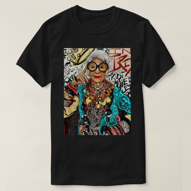 Iris Apfel Mode 2 T Shirt (Design framsida)