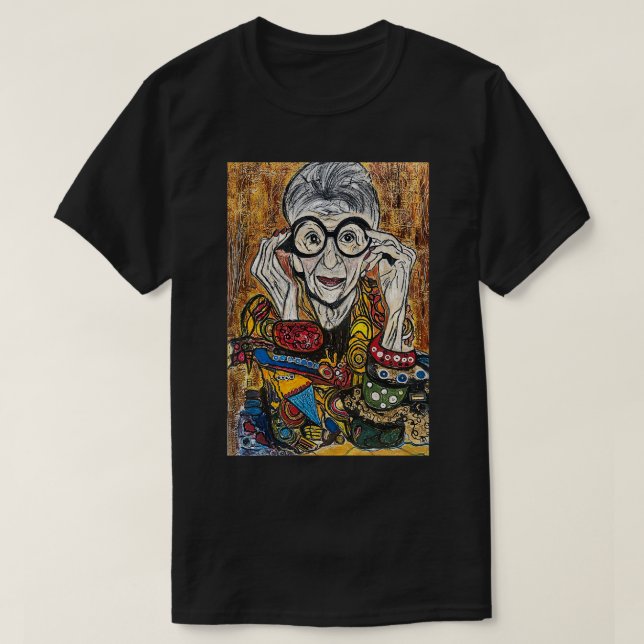 Iris Apfel Mode 3 T Shirt (Design framsida)