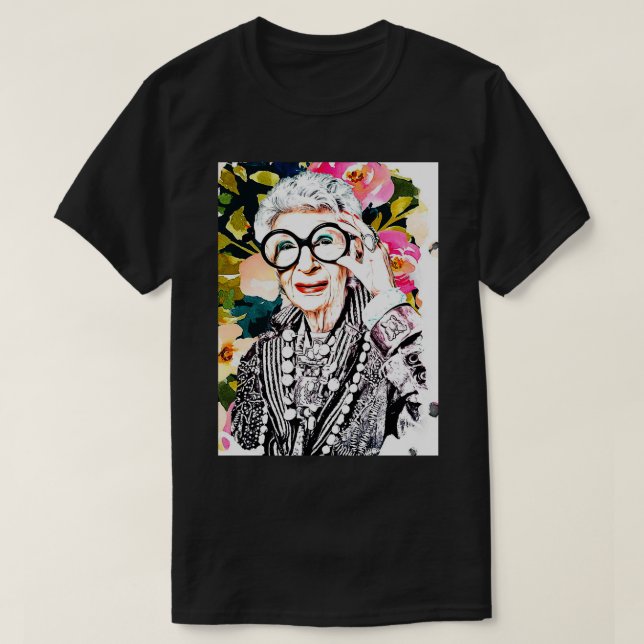 Iris Apfel Mode 5 T Shirt (Design framsida)
