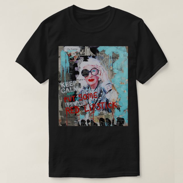 Iris Apfel T Shirt (Design framsida)