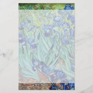 Iris av Vincent van Gogh. Berömd konst. Brevpapper