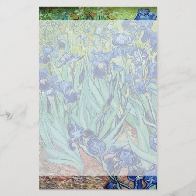 Iris av Vincent van Gogh. Berömd konst. Brevpapper (Framsida)