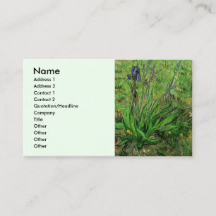 Iris av Vincent van Gogh, Vintage trädgårdsblommor Visitkort