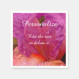 Iris Beauty, Blommigt-Pappra Party Napkins Pappersservett
