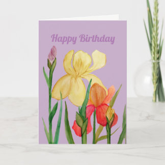 Iris Birthday Kort