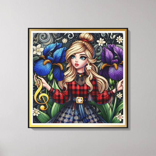 Iris Bland Golden Symphony Canvastryck (Framsida)