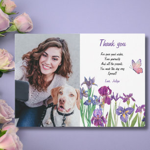 Iris blomfoto Birthday Tack Kort