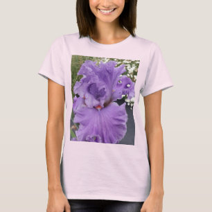 Iris Blomma Blommor Lila Lavendel Syren Blommig T Shirt