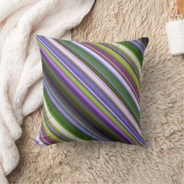 Iris Blommar Lila och Grönt Rand och Play Kudde