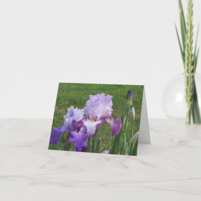 Iris Blommigt Design Kort (Framsida)