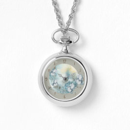 Iris Blommigt Måne Necklace Watch Armbandsur