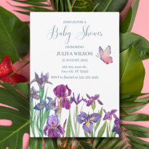 Iris-blommor Baby Shower