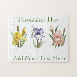 Iris Blomsterträdgård Botanical Art Pussel