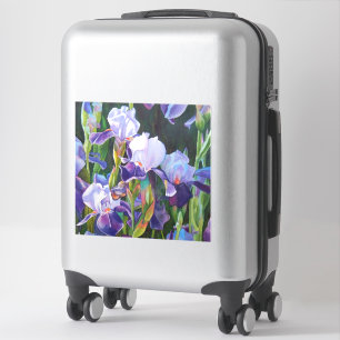Iris Blomsterträdgård Watercolor Vinyl Sticker Klistermärken