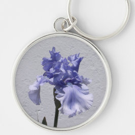 Iris Bloom Rund Silverfärgad Nyckelring
