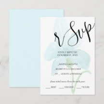 Iris Blue Blommigt Watercolor Hand-målat