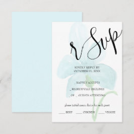 Iris Blue Blommigt Watercolor Hand-målat OSA Kort