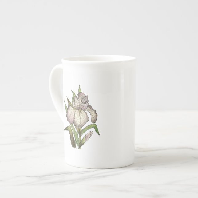 Iris Bone China-kopp Benporslin Mugg (Framsida vänster)